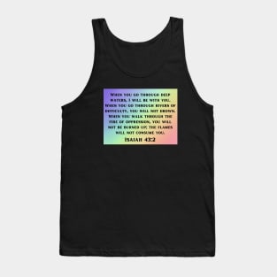 Bible Verse Isaiah 43:2 Tank Top